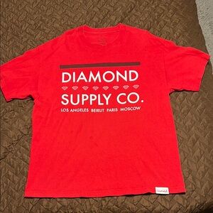 Diamond Supply Co. Red Short Sleeve Tee